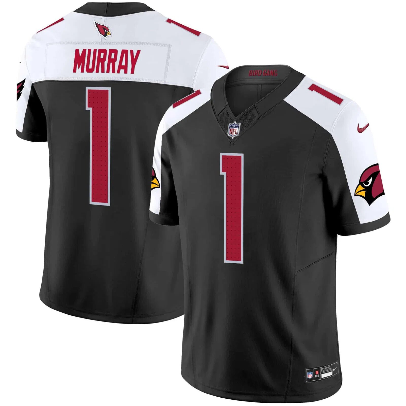 Men Arizona Cardinals #1 Murray Black Nike 2024 Vapor Limited NFL Jersey